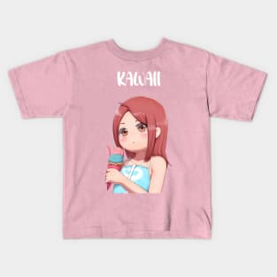 kawaii ice cream anime girl Kids T-Shirt